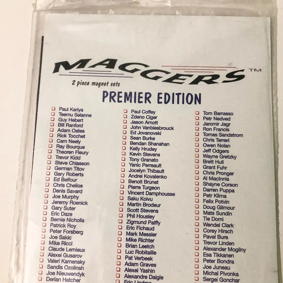 Lot  of 4 Collectable Hockey Magnets Mario Lemiuex Alex Mogilny Eric Fichaud - Picture 11 of 16